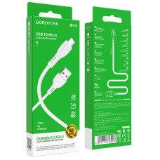 USB Кабель Borofone BX51 USB - MicroUSB (2.4A/1м)(білий)