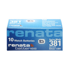 Батарейка срібно-оксидна Renata 381/391 (SR1120SW), 1.55 В, 10 шт