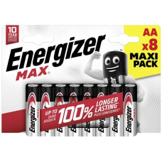 Батарейка лужна Energizer Max AA (LR6), 1.5 В, 8 шт