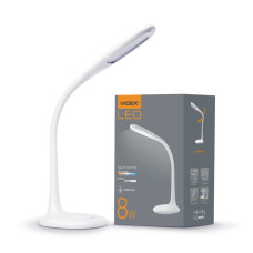 Лампа настільна LED VIDEX VL-TF03W 8W 3000-5500K біла, 1 шт