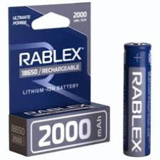 Акумулятор Li-ion Rablex 18650, 2000 мА·год, 3.7 В