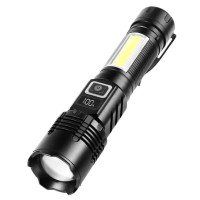 Ліхтар ручний COB18-PM10 TG+COB 18650, Power Bank, Магніт, Zoom