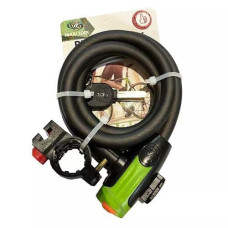 Замок велосипедний тросовий KIHUU LOCK 195/8305, 12×80 см, 2 ключі, 1 шт