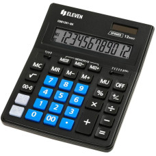 Калькулятор настільний Eleven CDB-1201 BK/BL 12-розрядний чорний/синій, 1 шт