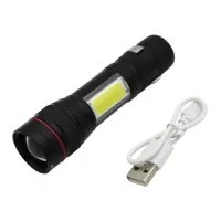 Ліхтар ручний BL-520-T6+COB Акумуляторний, Zoom, Micro-USB