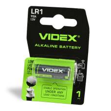 Батарейка лужна Videx N (LR1/E90), 1.5 В, 1 шт
