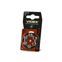 Батарейка цинк-повітряна Videx ZA312 (PR41), 1.45 В, 6 шт