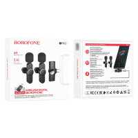 Мікрофон Borofone BFK12 Lightning (чорний)