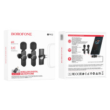 Мікрофон Borofone BFK12 Lightning (чорний)