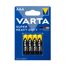 Батарейка цинково-вуглецева Varta Super Heavy Duty AAA (R03), 1.5 В, 4 шт