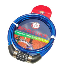 Замок велосипедний тросовий кодовий KIHUU LOCK 001, 10×65 см, 1 шт