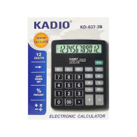 Калькулятор настільний KADIO KD-837-2В 12-розрядний з прозорими кнопками, 1 шт