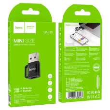 Перехідник HOCO UA31D USB2.0 - Type-C (чорний)
