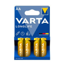 Батарейка лужна Varta Longlife AA (LR6), 1.5 В, 4 шт