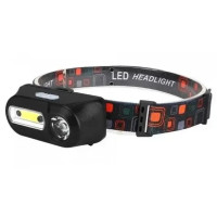 Фонарь налобный BL-1804A XPE+COB 18650, Micro-USB