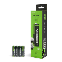 Батарейка лужна Videx AA (LR6), 1.5 В, 60 шт