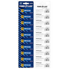 Батарейка лужна Power Flash AA (LR6), 1.5 В, 10 шт