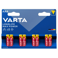 Батарейка лужна Varta Max Power AAA (LR03), 1.5 В, 8 шт