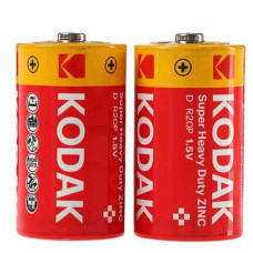 Батарейка цинково-вуглецева Kodak Extra Heavy Duty D (R20), 1.5 В, 2 шт