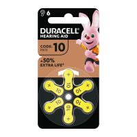 Батарейка цинк-повітряна Duracell 10 (HA10), 1.45 В, 6 шт