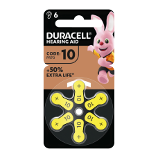 Батарейка цинк-повітряна Duracell 10 (HA10), 1.45 В, 6 шт