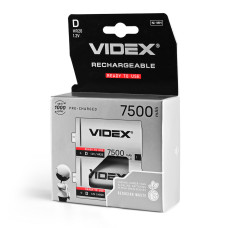 Акумулятори Ni-MH Videx D (HR20), 7500 мА·год, 2 шт