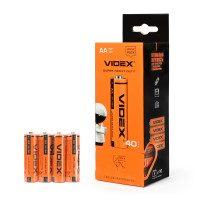 Батарейка цинково-вуглецева Videx AA (R6), 1.5 В, 60 шт