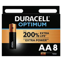 Батарейка лужна Duracell Optimum AA (LR6), 1.5 В, 8 шт