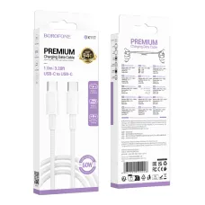 USB Кабель Borofone BX117 USB - Type-C (3A/1м) (білий)