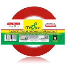 Стрічка клейка двостороння піноакрилова m8line 6х2м 