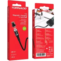 Кабель магнітний USB-Lightning TORNADO TX5 2.4A/1m Black