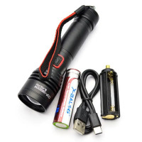 Фонарь тактический X-Balog BL-669-XPE+COB Аккумуляторный, Zoom, Зажим