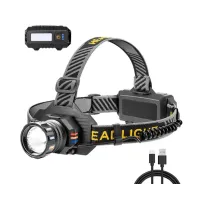 Ліхтар налобний NVF BL-T701C-TG 2x18650, Type-C, Zoom