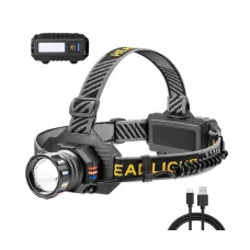Ліхтар налобний NVF BL-T701C-TG 2x18650, Type-C, Zoom
