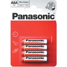 Батарейка цинково-вуглецева Panasonic AAA (R03), 1.5 В, 4 шт