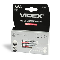 Аккумуляторы Ni-MH Videx AAA, 1000 мАч, 2 шт