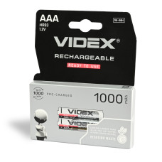 Акумулятори Ni-MH Videx AAA, 1000 мА·год, 2 шт