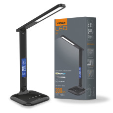 Лампа настільна LED VIDEX VL-TF05B 7W 3000-5500K чорна, 1 шт