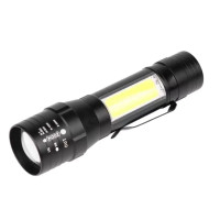 Ліхтар ручний BL-T6-19S XPE+COB Акумуляторний, Zoom, Затискач