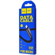 USB Кабель HOCO U58 USB - MicroUSB (1.2М) (30pc) (чорний)