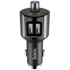 FM-модулятор HOCO E19 (2USB/BT) (сірий)