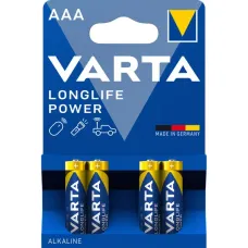 Батарейка лужна Varta Longlife Power AAA (LR03), 1.5 В, 4 шт