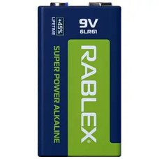 Батарейка лужна Rablex Super Power Крона 9 В (6LR61), 10 шт