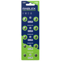 Батарейка лужна Rablex LR60 (AG1), 1.5 В, 10 шт