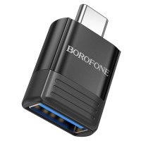 Перехідник OTG Borofone BV18 Type-C - Lightning (чорний)