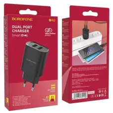 СЗУ Borofone BN2 (2USB/2,1A) + USB - MicroUSB (чорний)