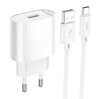 МЗП HOCO C109A, 10.5W, 2.1A, 1xUSB, Білий