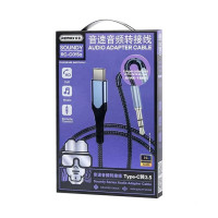 Переходник AUDIO REMAX RC-C015 Type-C - Jack 3.5 (серый)
