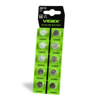 Батарейка щелочная Videx AG13 (LR44/357), 1.5 В, 10 шт