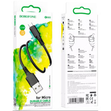 USB Кабель Borofone BX80 USB - MicroUSB (2.4A/1м) (чорний)
